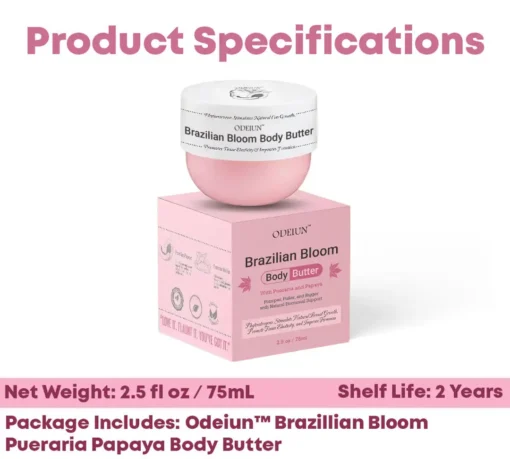 ODEIUN™ Brazilian Blossom Pueraria Papaya Body Cream
