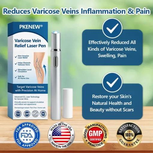 PKNEW® 𝗡𝗼𝗻-𝗜𝗻𝘃𝗮𝘀𝗶𝘃𝗲 Varicose Veins Treatment Laser Pen