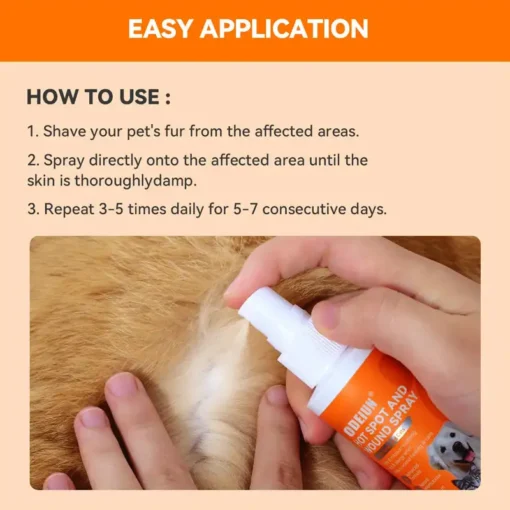 ODEIUN® Quantum Silver Pet Skin Spray for Dogs and Cats