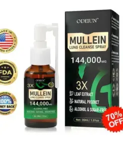 ODEIUN® 3X Concentrated Mullein Lung Cleanse Spray Advanced Respiratory Detox Clear Breathing